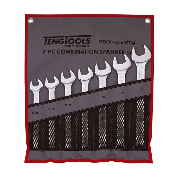 6507AF - 7 Piece SAE Combination Spanner Set 13/16 to 1-1/